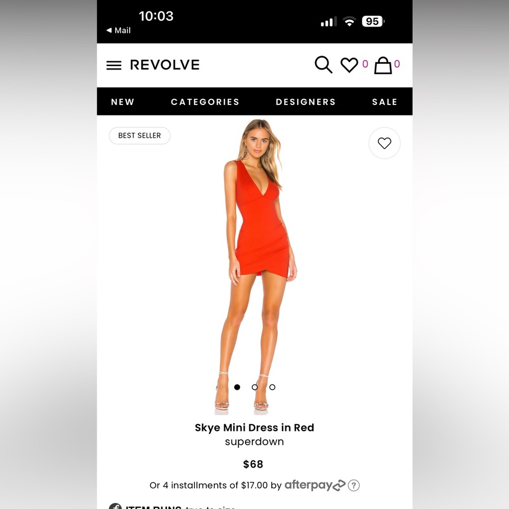 Superdown Skye mini dress in red
